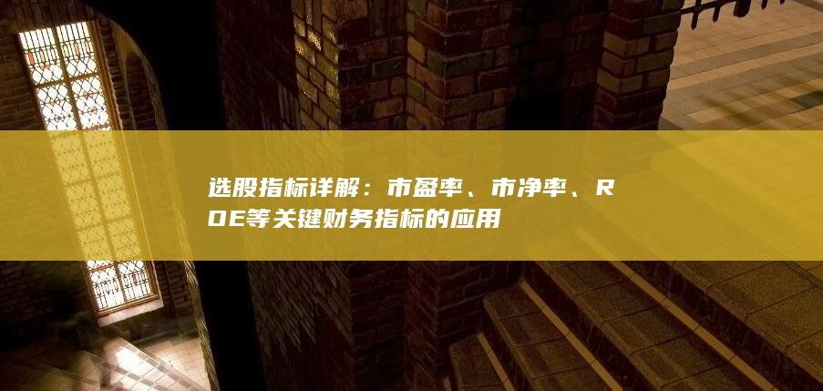 ROE等關鍵財務指標的應用